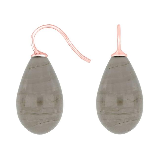 Rosaforg. sølvøreh. m/bøhmisk kvartsglas farve92 - Urma.dk