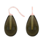 Rosaforg. sølvøreh. m/bøhmisk kvartsglas farve97 - Urma.dk