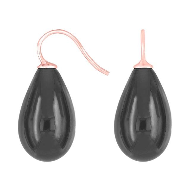 Rosaforg. sølvøreh. m/bøhmisk kvartsglas farve98 - Urma.dk