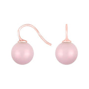 Rosaforg. sølvøreh. m/bøhmisk kvartsglas kugle 12mm - Urma.dk