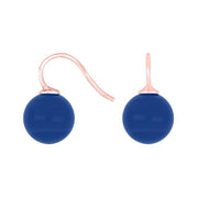 Rosaforg. sølvøreh. m/bøhmisk kvartsglas kugle 12mm - Urma.dk