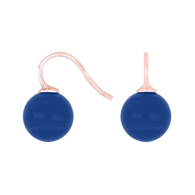 Rosaforg. sølvøreh. m/bøhmisk kvartsglas kugle 12mm - Urma.dk