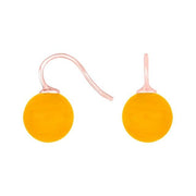 Rosaforg. sølvøreh. m/bøhmisk kvartsglas kugle 12mm - Urma.dk