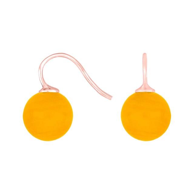 Rosaforg. sølvøreh. m/bøhmisk kvartsglas kugle 12mm - Urma.dk