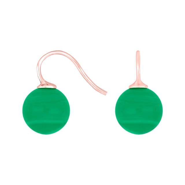 Rosaforg. sølvøreh. m/bøhmisk kvartsglas kugle 12mm - Urma.dk