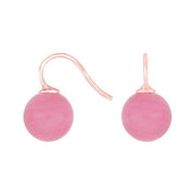 Rosaforg. sølvøreh. m/bøhmisk kvartsglas kugle 12mm - Urma.dk