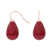 Rosaforg sølvøreh. me kvartsglas facetteret farve 28 - Urma.dk