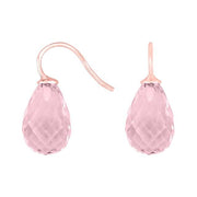 Rosaforg. sølvøreh. m/kvartsglas facetteret farve11 - Urma.dk