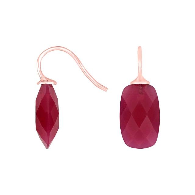 Rosaforg. sølvøreh. m/kvartsglas facetteret farve28 - Urma.dk