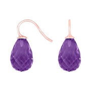 Rosaforg sølvøreh m/kvartsglas facetteret farve32 - Urma.dk