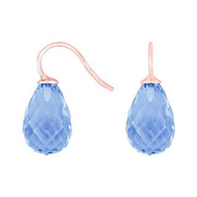 Rosaforg sølvøreh. m/kvartsglas facetteret farve35 - Urma.dk