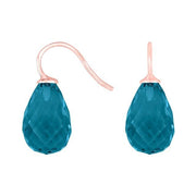 Rosaforg sølvøreh. m/kvartsglas facetteret farve42 - Urma.dk