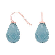 Rosaforg sølvøreh. m/kvartsglas facetteret farve47 - Urma.dk