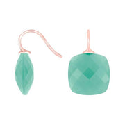 Rosaforg sølvøreh. m/kvartsglas facetteret farve49 - Urma.dk