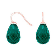 Rosaforg sølvøreh m/kvartsglas facetteret farve53 - Urma.dk