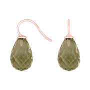 Rosaforg sølvøreh. m/kvartsglas facetteret farve61 - Urma.dk