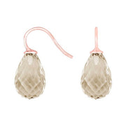 Rosaforg sølvøreh. m/kvartsglas facetteret farve66 - Urma.dk