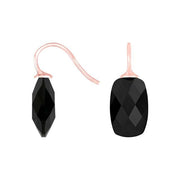 Rosaforg sølvøreh. m/kvartsglas facetteret farve95 - Urma.dk