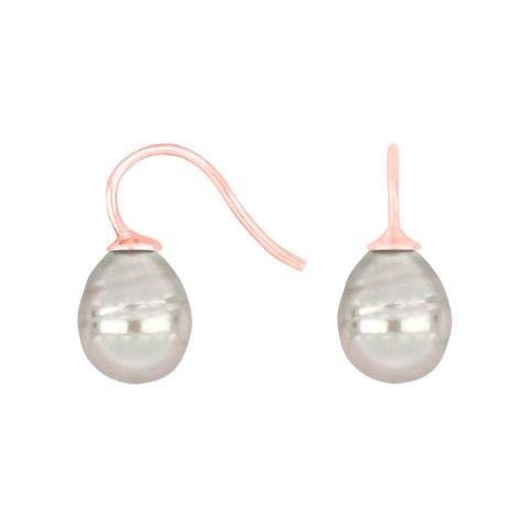 Rosaforg. sølvøreh. m/Mallorca perle farve11 - Urma.dk