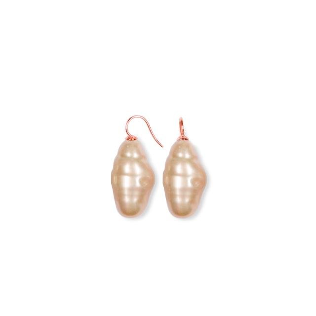 Rhod. sølvøreh. m/Mallorca perle farve13
