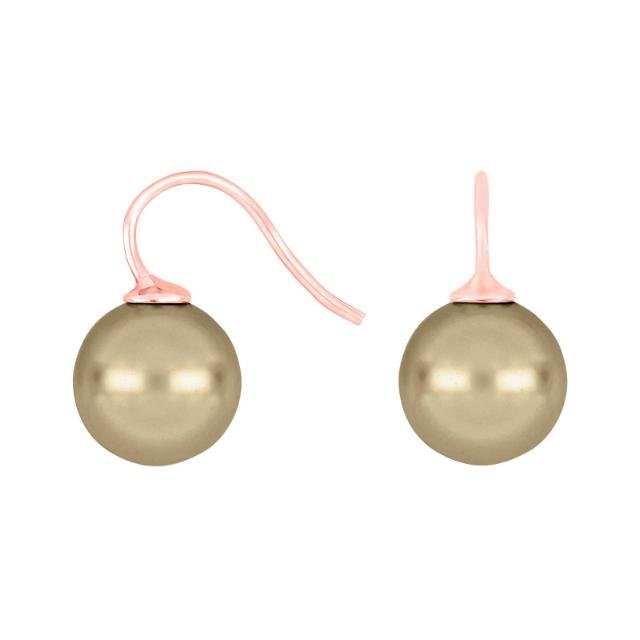 Rosaforg. sølvøreh. m/Mallorca perle farve74 - Urma.dk