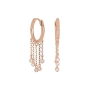 Rosaforgyldt sølv creol GIANOR 30mm - Urma.dk