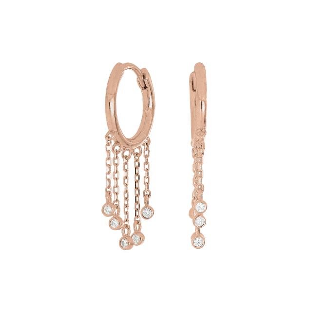 Rosaforgyldt sølv creol GIANOR 30mm - Urma.dk