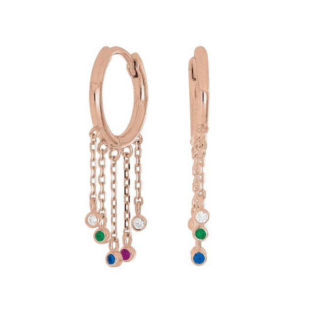 Rosaforgyldt sølv creol GIANOR 30mm - Urma.dk