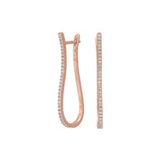 Rosaforgyldt sølv ørehænger ADINANOR 40mm - Urma.dk