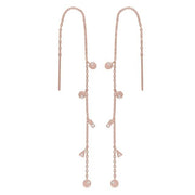 Rosaforgyldt sølv ørehænger GWENNOR 13cm - Urma.dk