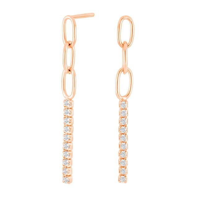 Rosaforgyldt sølv ørehængere KLEONOR - Urma.dk