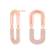 Rosaforgyldt sølv ørehængere KORANOR - Urma.dk