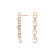 Rosaforgyldt sølv ørehængere LARANOR - Urma.dk