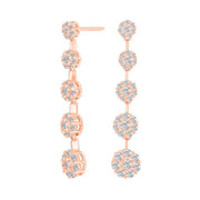 Rosaforgyldt sølv ørehængere LISANOR - Urma.dk