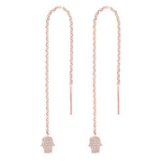 Rosaforgyldt sølv ørekæder HAYLEYNOR - Urma.dk