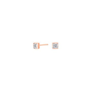 Rosaforgyldt sølv ørestikker 4mm JOANNOR - Urma.dk