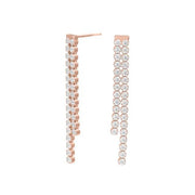 Rosaforgyldt sølv ørestikker ELNANOR 41mm - Urma.dk