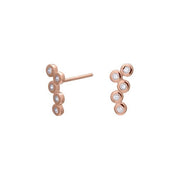 Rosaforgyldt sølv ørestikker EVANOR 11mm - Urma.dk