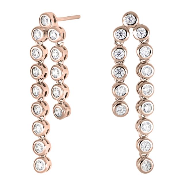 Rosaforgyldt sølv ørestikker GITTENOR - Urma.dk