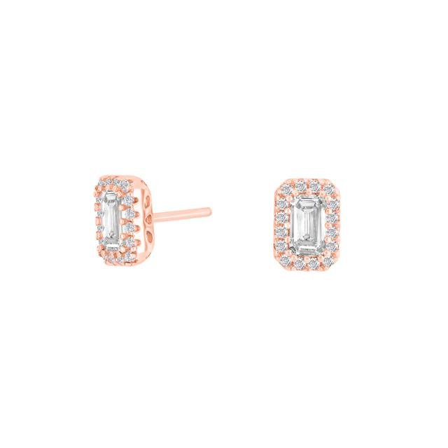 Rosaforgyldt sølv ørestikker KARLANOR - Urma.dk