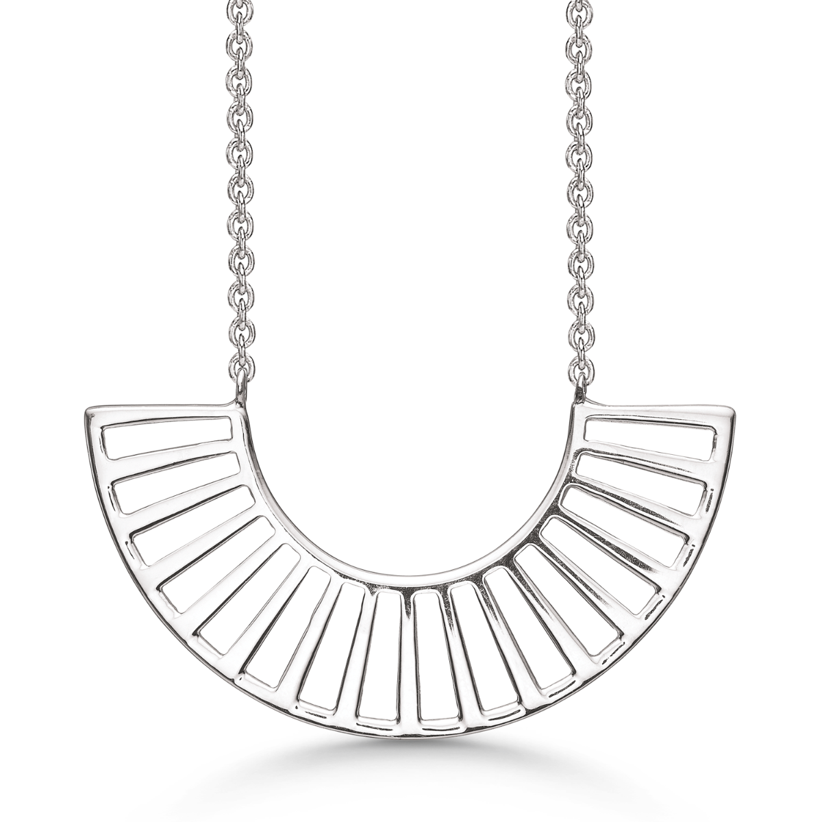 Sølv collier rhodineret
