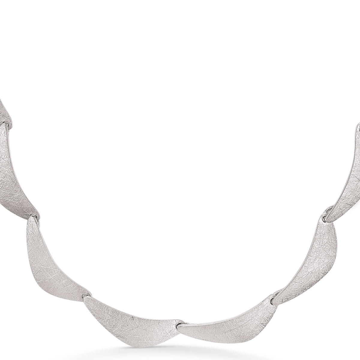 Sølv collier rhodineret