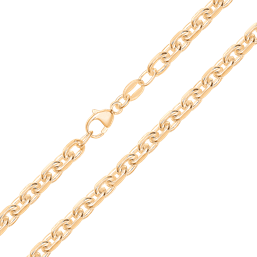 Armbånd sølvforgyldt anker med facetter. 