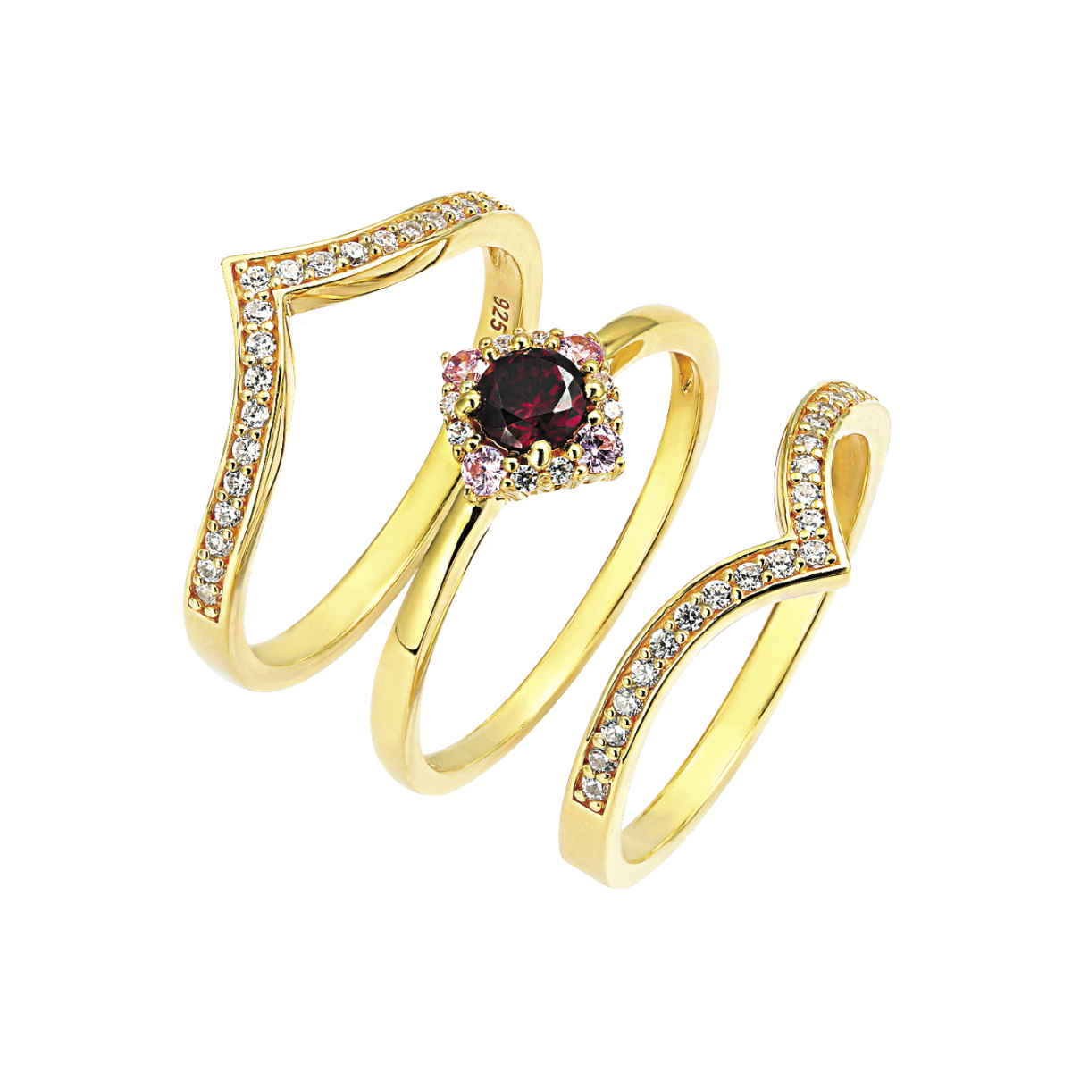 Sølvforgyldt ring
