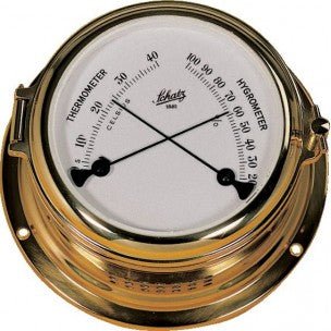 Schatz termo-/hygrometer messing, Midi