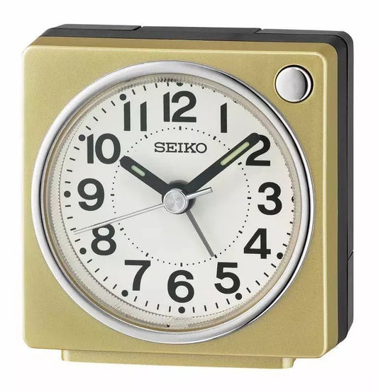 Seiko vækkeur med lydløs sekundviser - Grå - 6,5 x 6,5 cm - Urma.dk