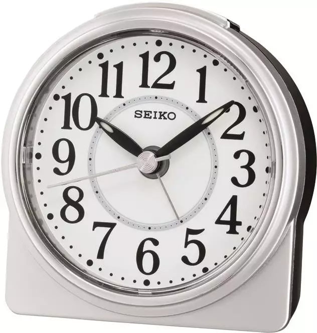 Seiko vækkeur med lydløs sekundviser - Grå - 9,9 x 11,3 cm - Urma.dk
