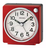 Seiko vækkeur med lydløs sekundviser - Rød - 6,5 x 6,5 cm - Urma.dk