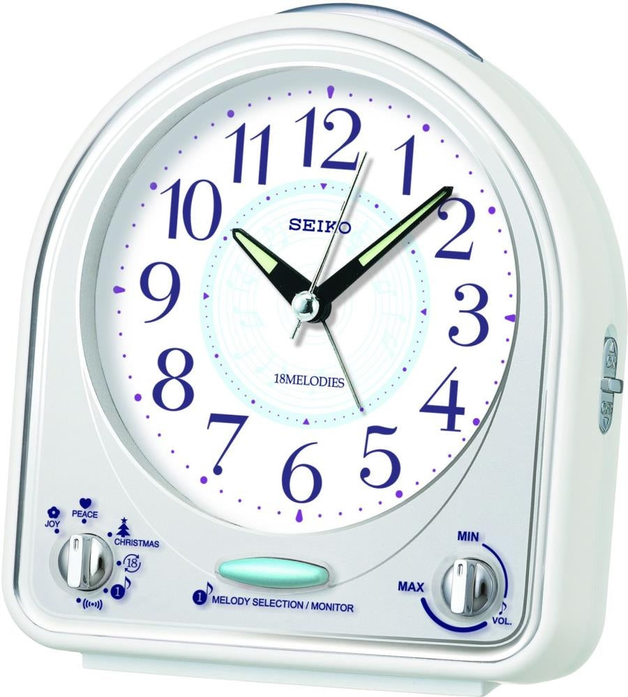 Seiko vækkeur med 18 melodier - QHP003W