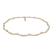 SIERSBØL 14kt. banan & perle (FWP) collier 42+3cm